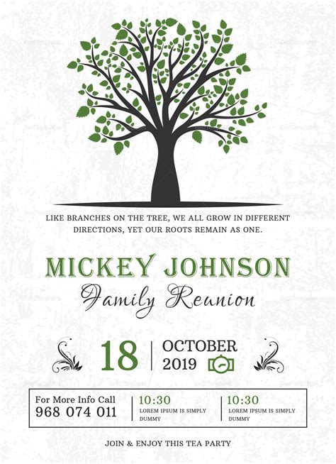 Family Reunion Invitation Templates