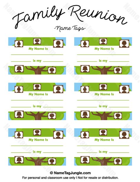 Family Reunion Name Tags Pdf