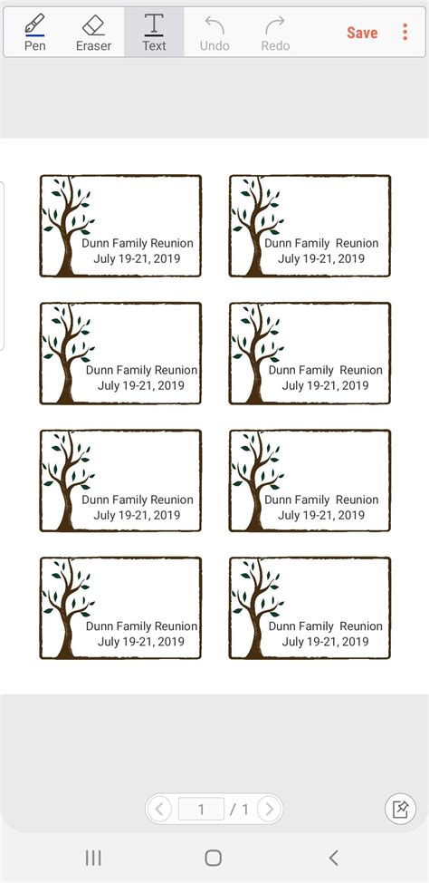 Family Reunion Name Tags Template