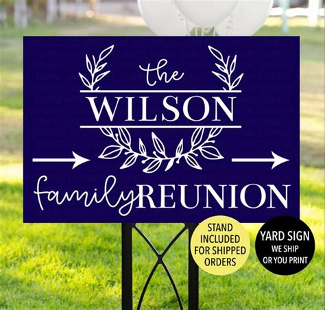 Family Reunion Signs