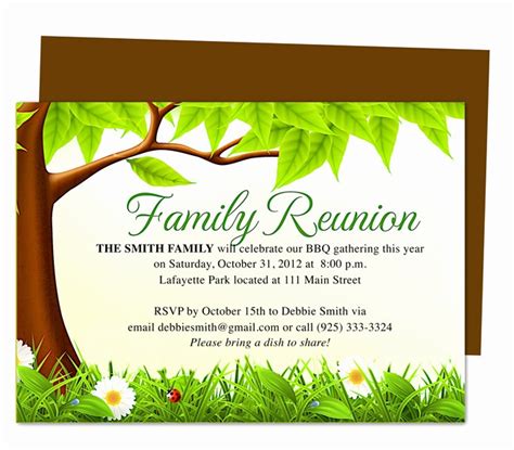 family reunion templates word free