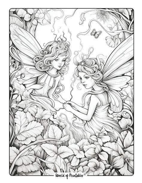 Fantasy coloring page with intricate details and shapes