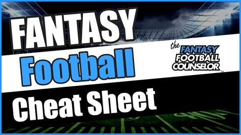 Fantasy Football Advice Cheat Sheets