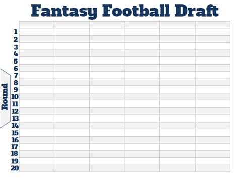 Fantasy Football Draft Board Template 6