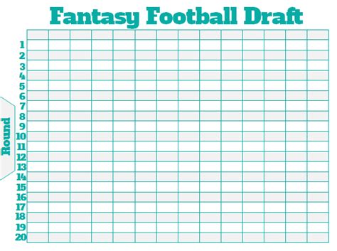 Fantasy Football Draft Board Template