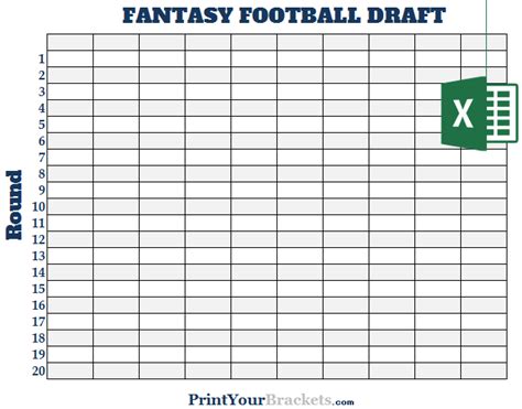 Fantasy Football Draft Template 10