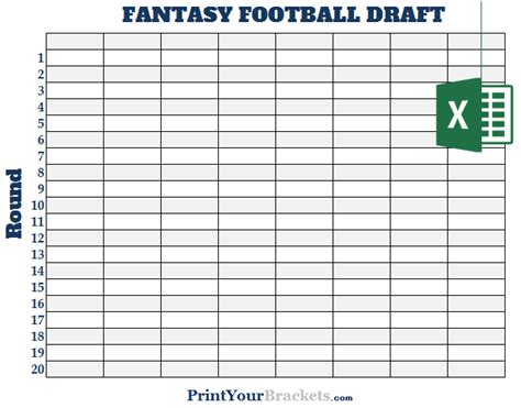 Fantasy Football Draft Template 8