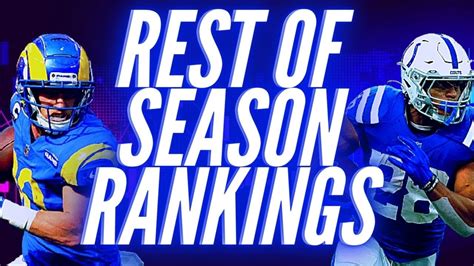 PPR Fantasy Football Rest of Season Rankings