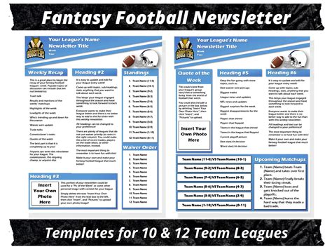 Examples of fantasy football templates