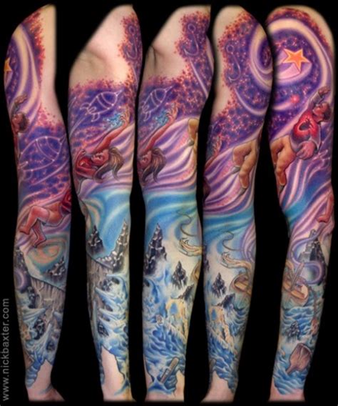 Fantasy sleeve tattoo ideas