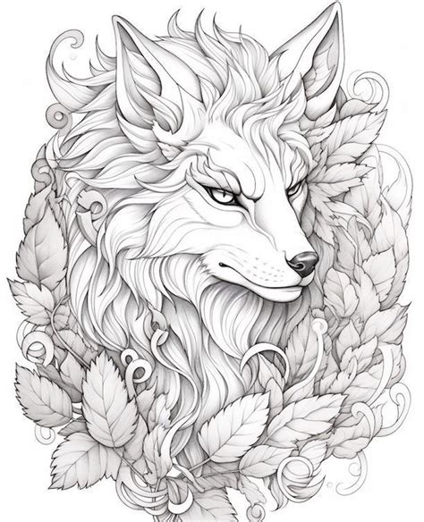 Fantasy wolf coloring pages gallery