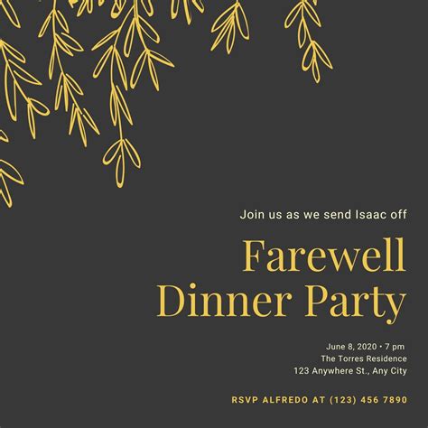 Farewell Event Invitation Template