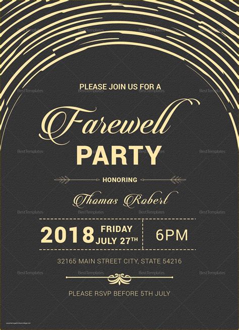 Farewell Flyer Template Design