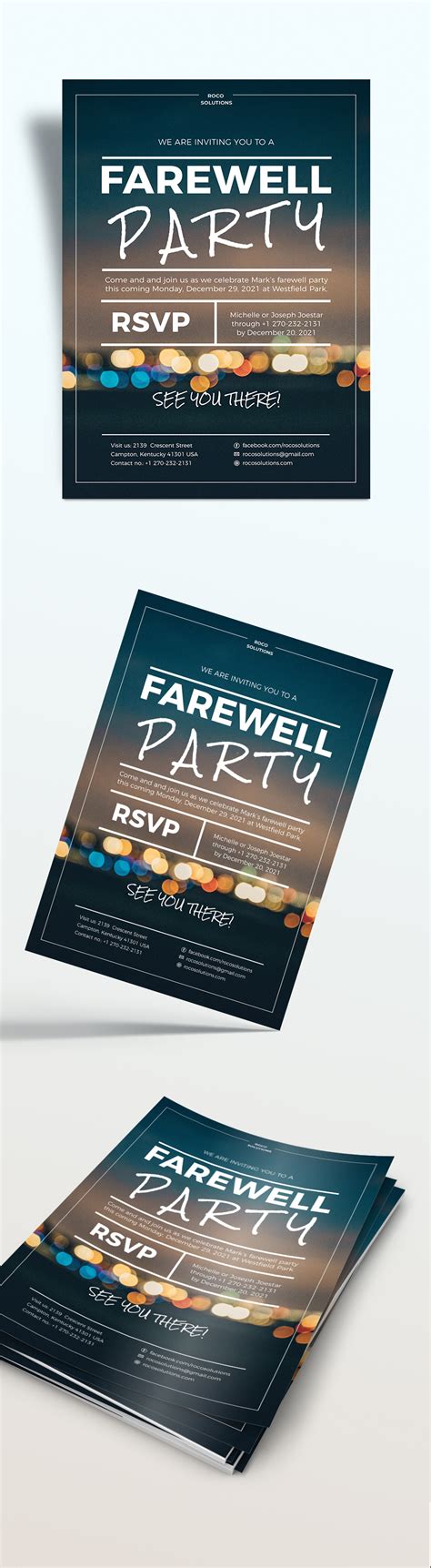 Farewell Flyer Template Download