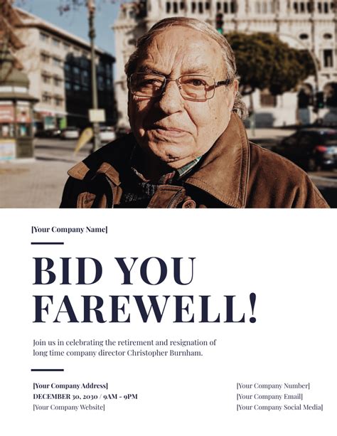 Farewell Flyer Template Example