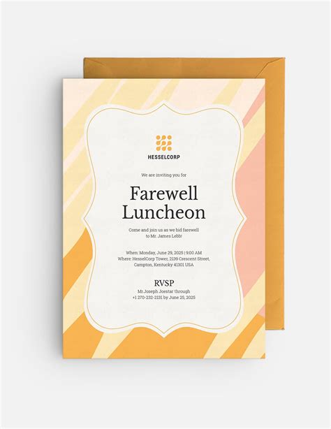 farewell lunch invitation example