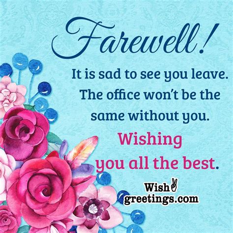 Farewell message