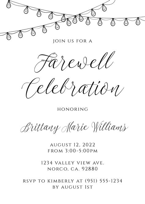 Farewell Party Invitation Template 9