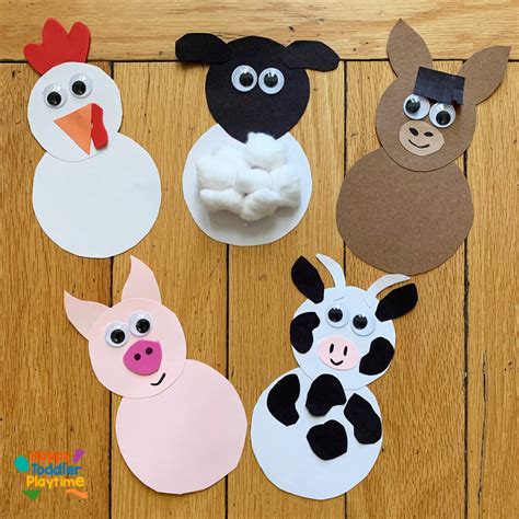 Farm animal finger puppet activities