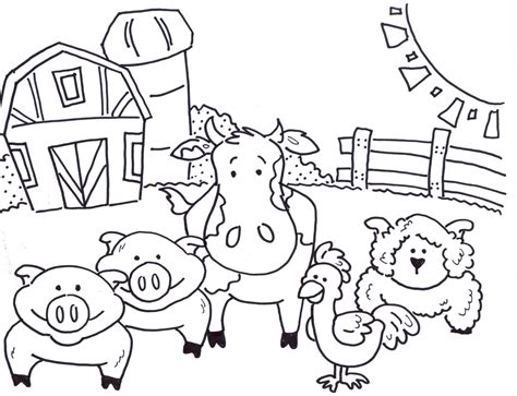 Farm Animals Coloring Page