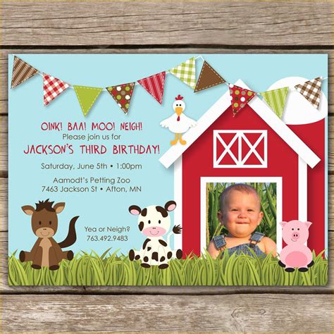 Farm Birthday Invitation Templates Gallery 2