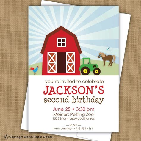 Farm Birthday Invitation Templates Gallery 9