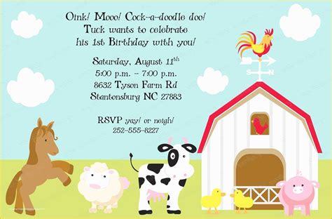 Farm Birthday Invitation Templates Gallery 4