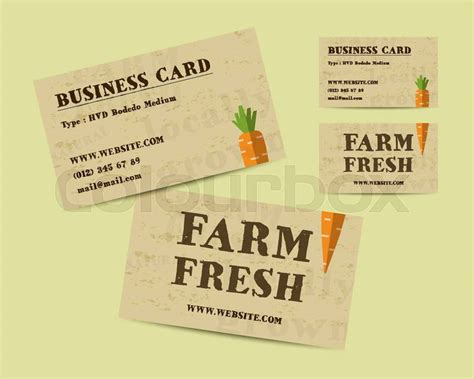 Farm fresh business card template