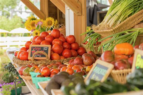 A farmers market with vendors selling seeds, seedlings, and fresh produce