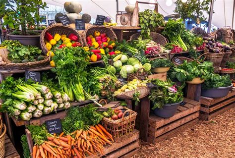 Farmers market produce