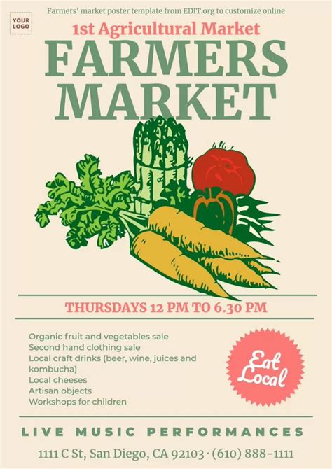 Farmers Market Flyer Template Example