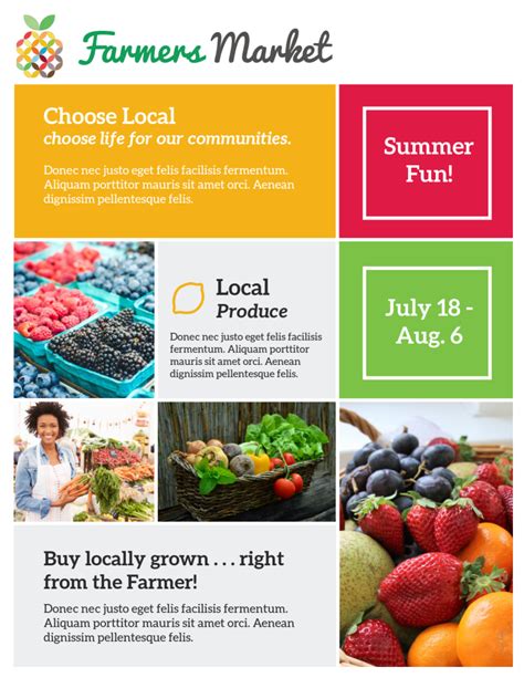 Farmers Market Flyer Template Example 1