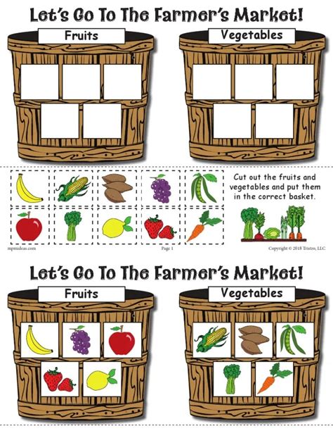 Farmers market printable activities