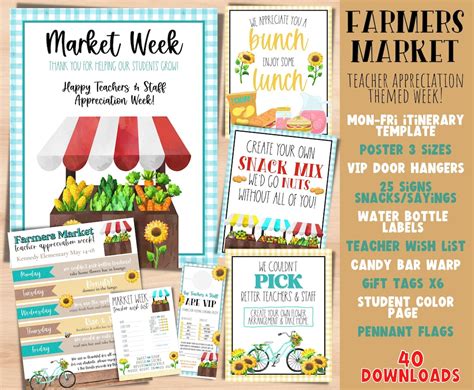 Farmers market themes