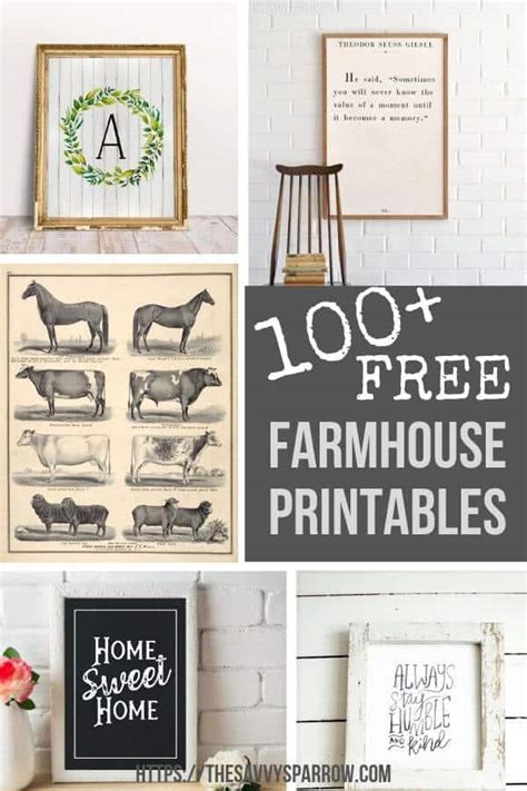 A farmhouse style printable on a wooden shelf