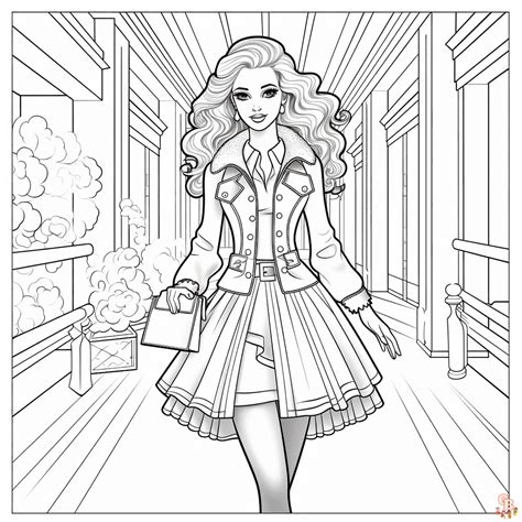 Fashion coloring pages for adults