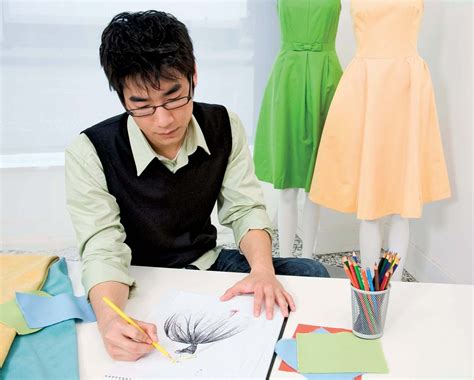 Fashion designer at work