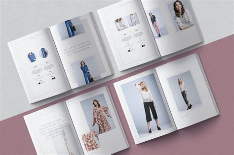 A fashion-forward lookbook template with bold typography and bright colors