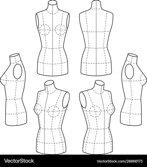 Fashion Mannequin Drawing Template