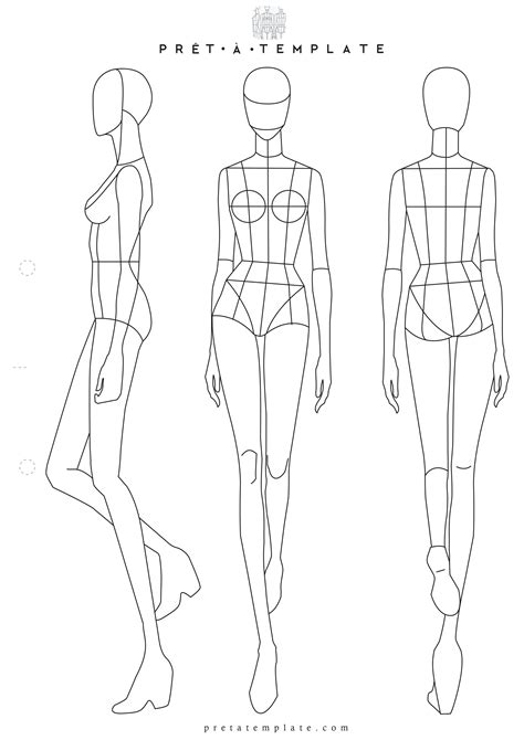 Fashion Model Drawing Templates