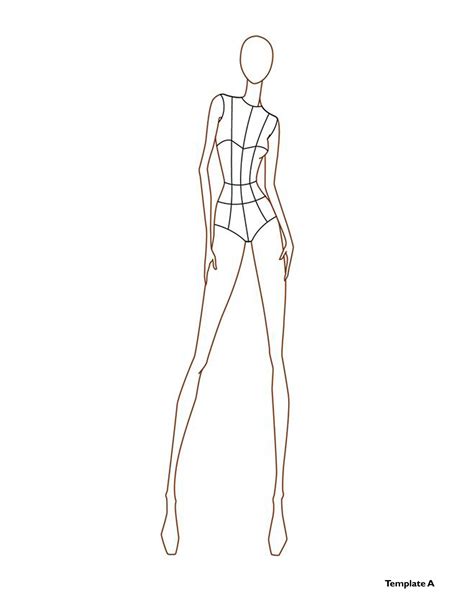 Fashion Model Drawing Templates Gallery 7