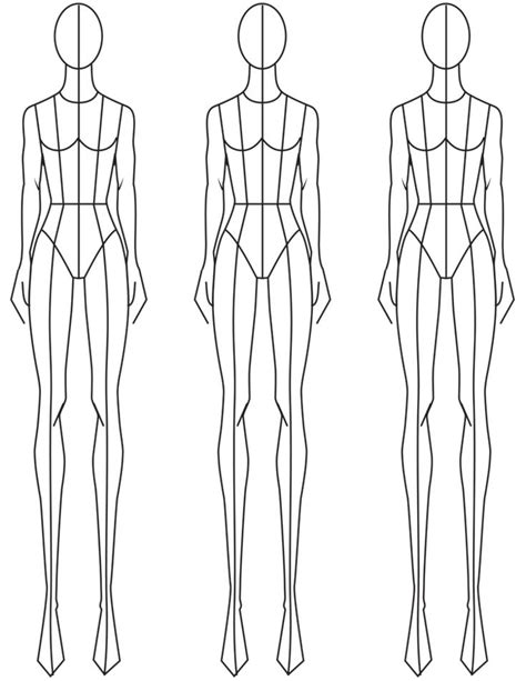 Fashion Model Drawing Templates Gallery 9