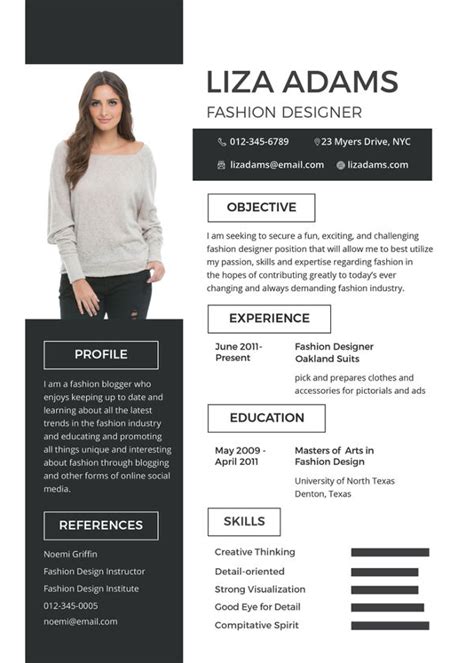 Fashion Resume Template Design 3