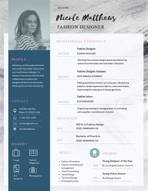 Fashion Resume Template Format 5