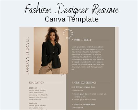 Fashion Resume Template Tips 9