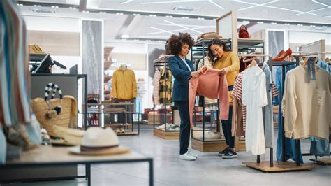 Fashion retailer displaying products