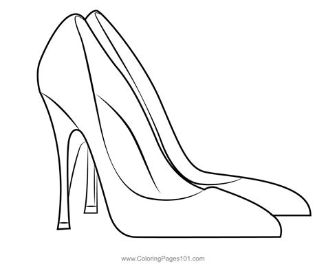 Fashion Shoes Coloring Page