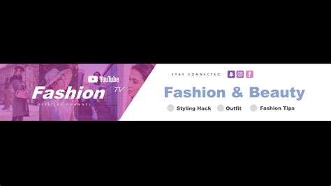 Fashion YouTube banner template