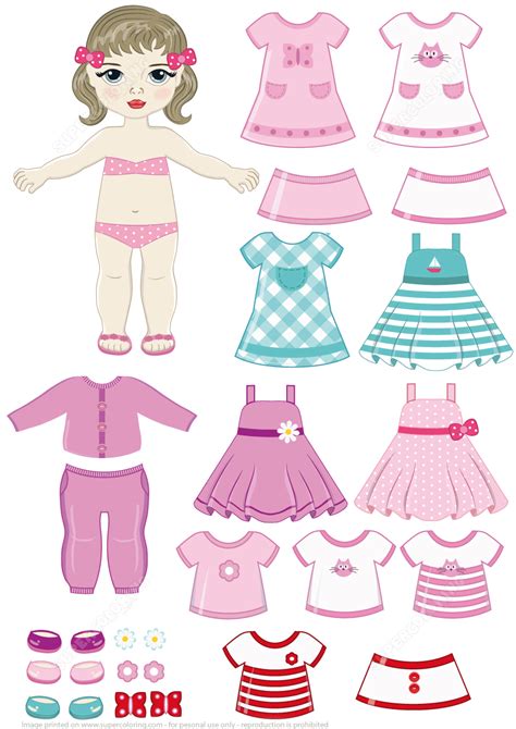 Fashionable Paper Doll Template