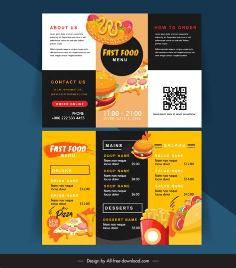 Fast Food Brochure Template